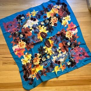 Marc Jacobs Multicolor Floral Silk Scarf